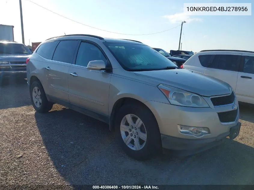 2011 Chevrolet Traverse 1Lt VIN: 1GNKRGED4BJ278956 Lot: 40386408