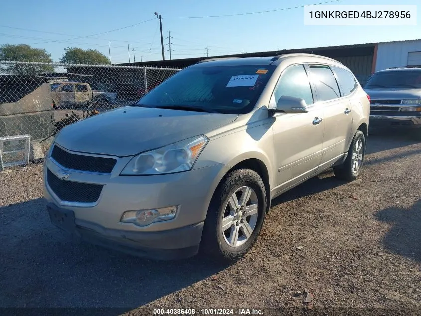 2011 Chevrolet Traverse 1Lt VIN: 1GNKRGED4BJ278956 Lot: 40386408