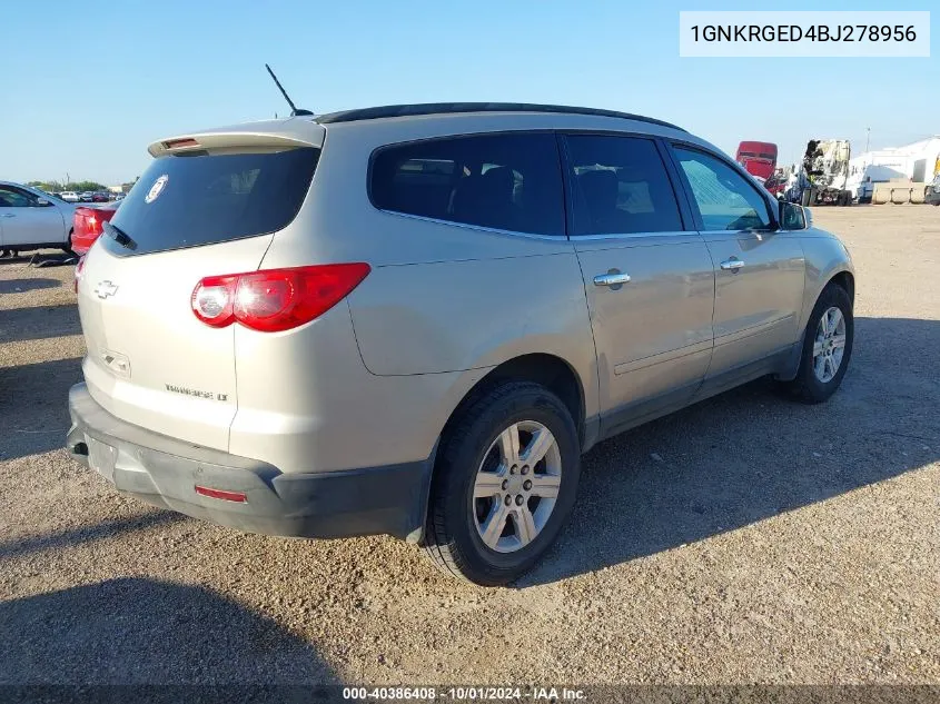 2011 Chevrolet Traverse 1Lt VIN: 1GNKRGED4BJ278956 Lot: 40386408