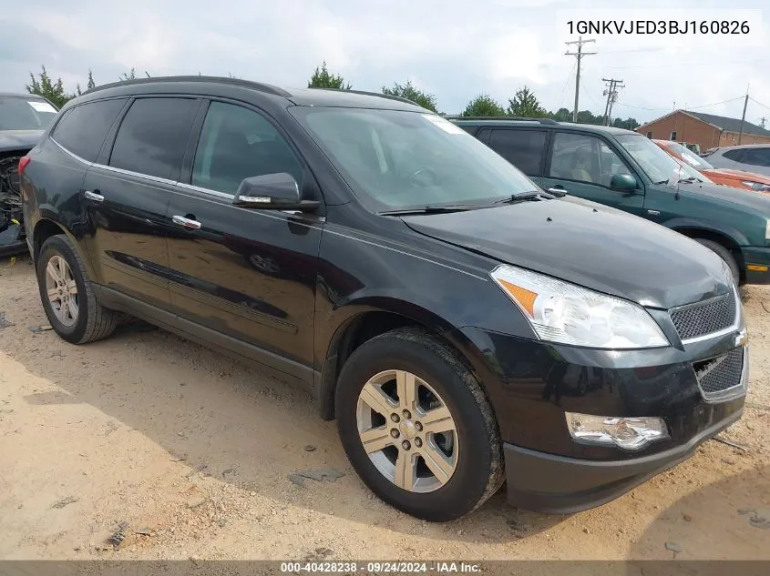 1GNKVJED3BJ160826 2011 Chevrolet Traverse 2Lt