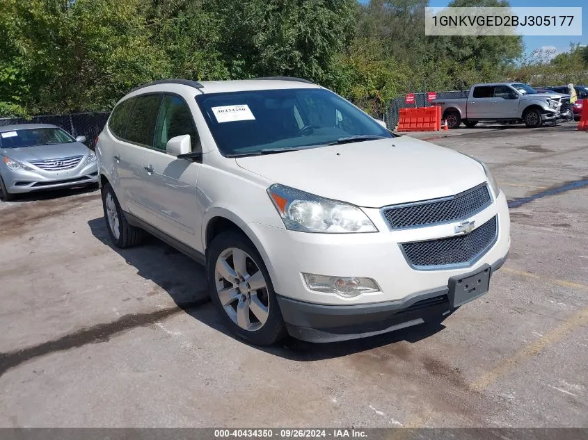 2011 Chevrolet Traverse 1Lt VIN: 1GNKVGED2BJ305177 Lot: 40434350