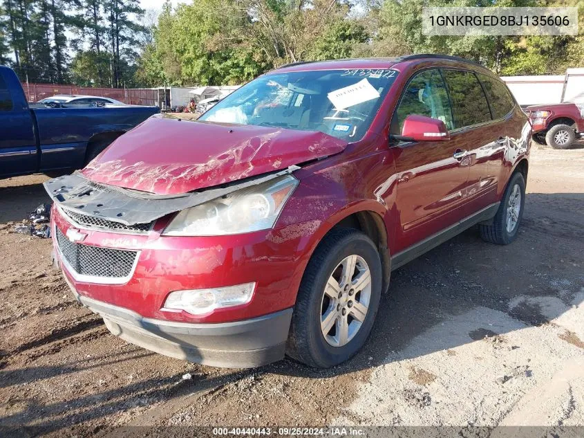 2011 Chevrolet Traverse 1Lt VIN: 1GNKRGED8BJ135606 Lot: 40440443