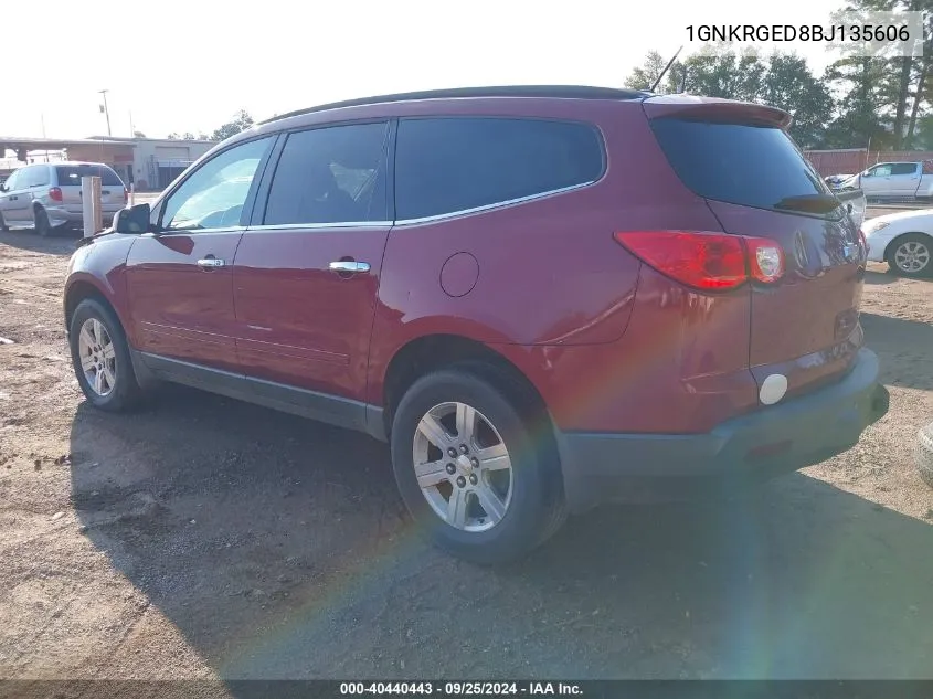 2011 Chevrolet Traverse 1Lt VIN: 1GNKRGED8BJ135606 Lot: 40440443