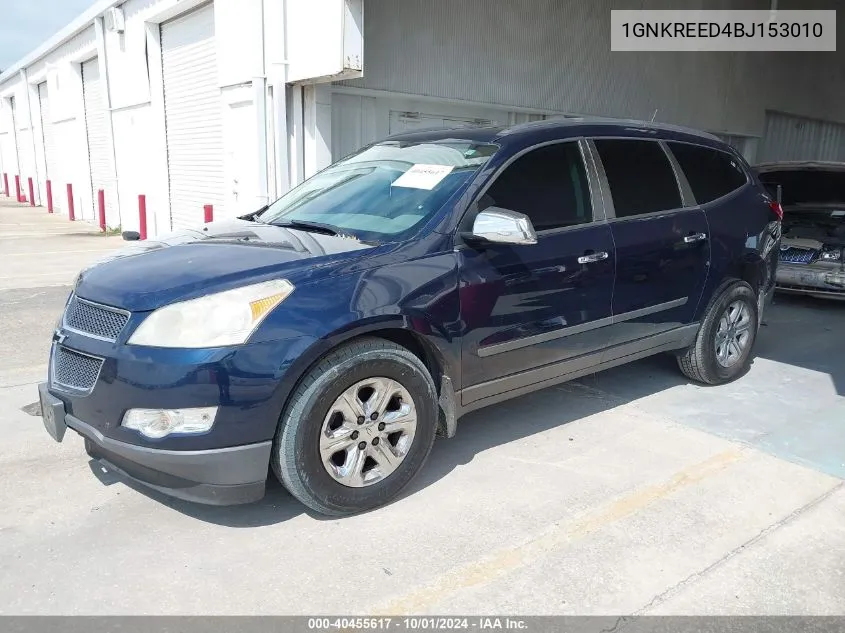 2011 Chevrolet Traverse Ls VIN: 1GNKREED4BJ153010 Lot: 40455617