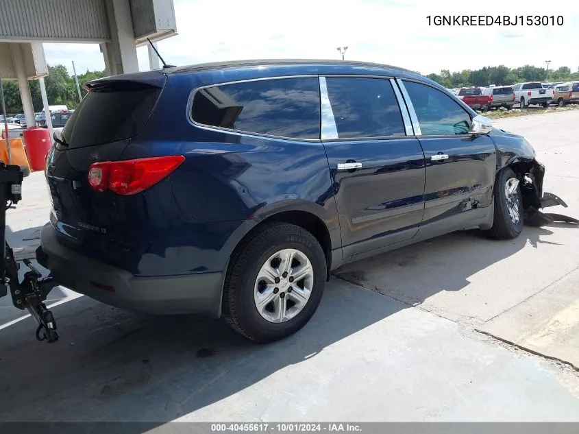 2011 Chevrolet Traverse Ls VIN: 1GNKREED4BJ153010 Lot: 40455617