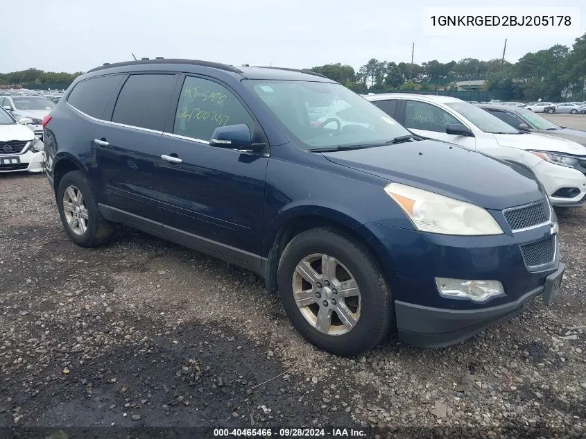 2011 Chevrolet Traverse 1Lt VIN: 1GNKRGED2BJ205178 Lot: 40465466