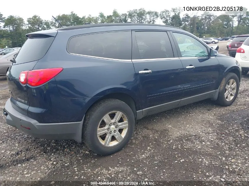 2011 Chevrolet Traverse 1Lt VIN: 1GNKRGED2BJ205178 Lot: 40465466