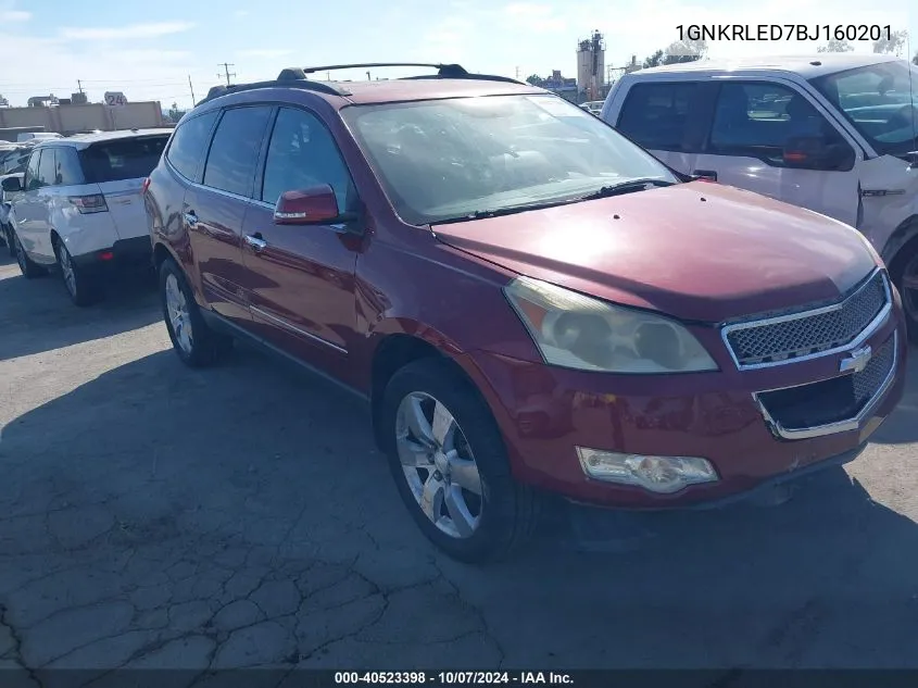 1GNKRLED7BJ160201 2011 Chevrolet Traverse Ltz