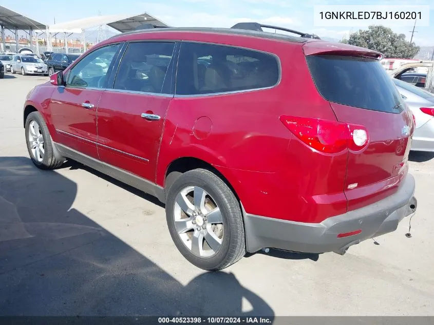 1GNKRLED7BJ160201 2011 Chevrolet Traverse Ltz