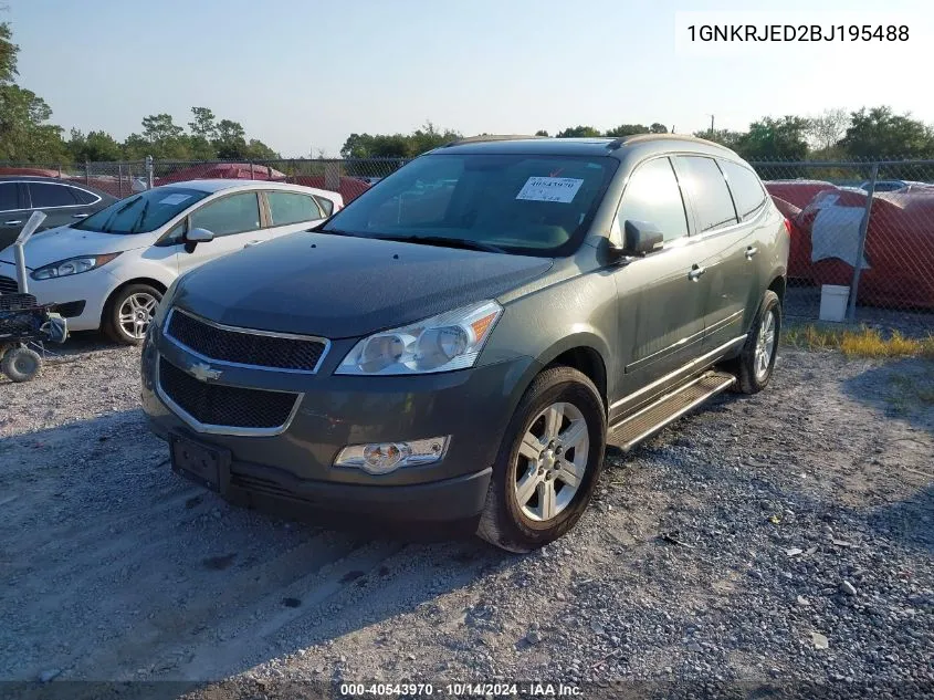 1GNKRJED2BJ195488 2011 Chevrolet Traverse Lt