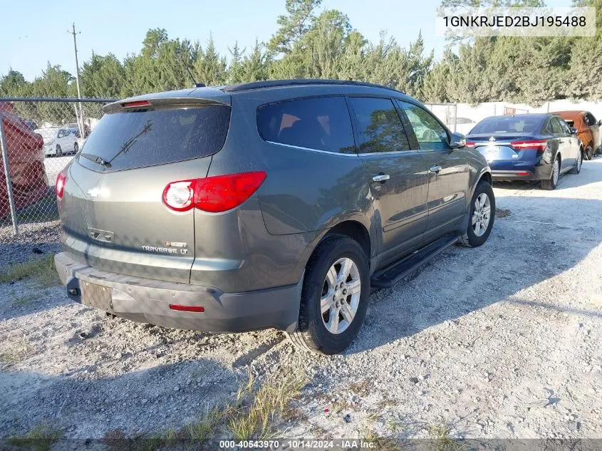 2011 Chevrolet Traverse Lt VIN: 1GNKRJED2BJ195488 Lot: 40543970