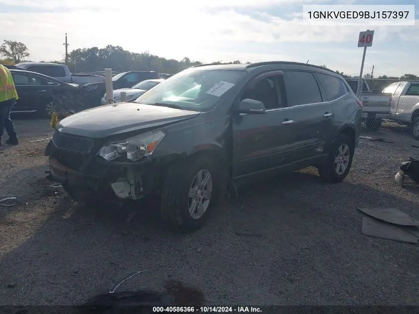 2011 Chevrolet Traverse Lt VIN: 1GNKVGED9BJ157397 Lot: 40586366