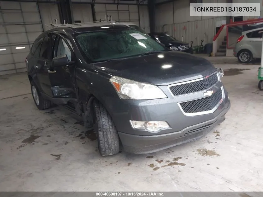 2011 Chevrolet Traverse Ls VIN: 1GNKREED1BJ187034 Lot: 40608197