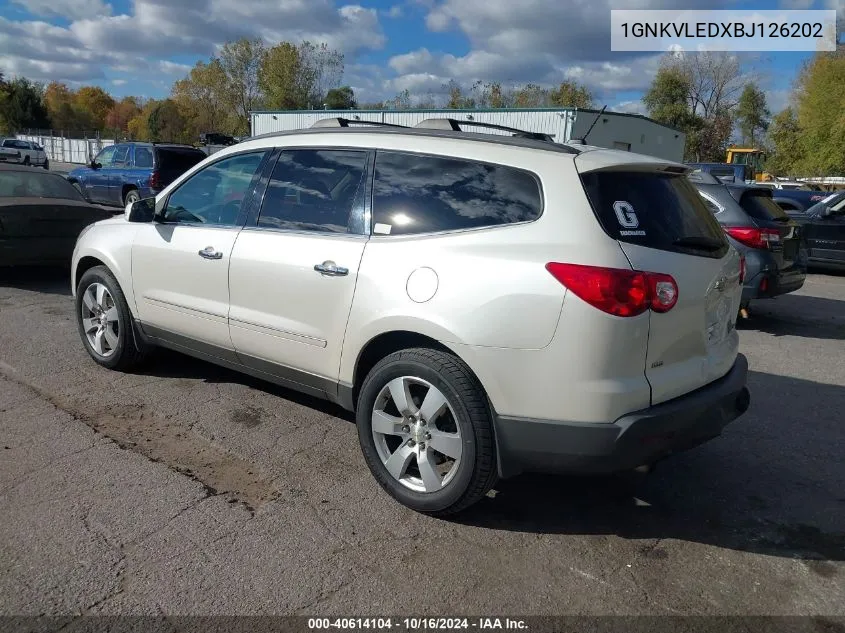 2011 Chevrolet Traverse Ltz VIN: 1GNKVLEDXBJ126202 Lot: 40614104