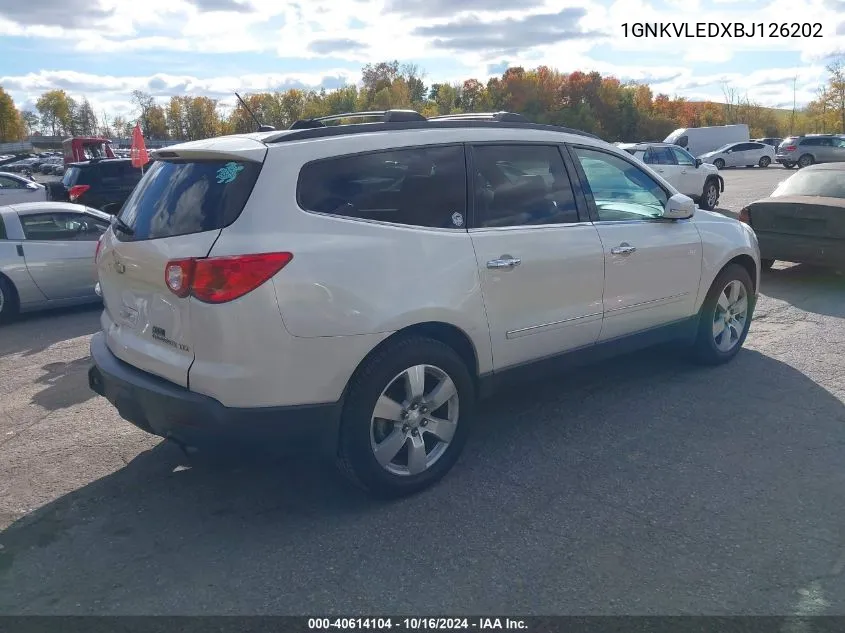 2011 Chevrolet Traverse Ltz VIN: 1GNKVLEDXBJ126202 Lot: 40614104