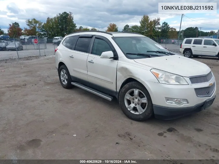 1GNKVLED3BJ211592 2011 Chevrolet Traverse Ltz