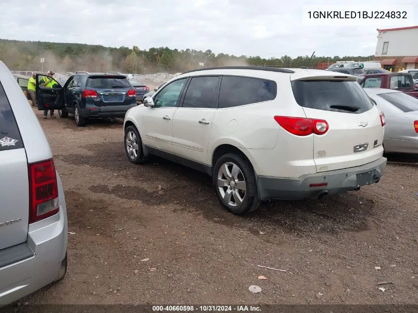 2011 Chevrolet Traverse Ltz VIN: 1GNKRLED1BJ224832 Lot: 40660598