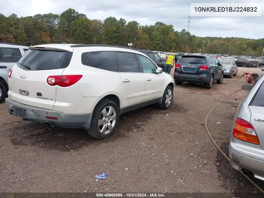 2011 Chevrolet Traverse Ltz VIN: 1GNKRLED1BJ224832 Lot: 40660598