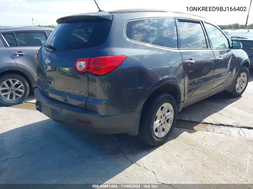 2011 Chevrolet Traverse Ls VIN: 1GNKREED9BJ166402 Lot: 40681484