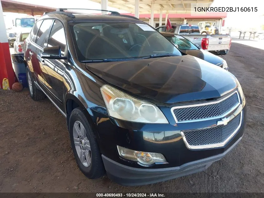 1GNKRGED2BJ160615 2011 Chevrolet Traverse 1Lt