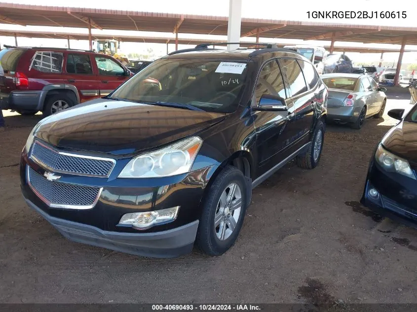 2011 Chevrolet Traverse 1Lt VIN: 1GNKRGED2BJ160615 Lot: 40690493