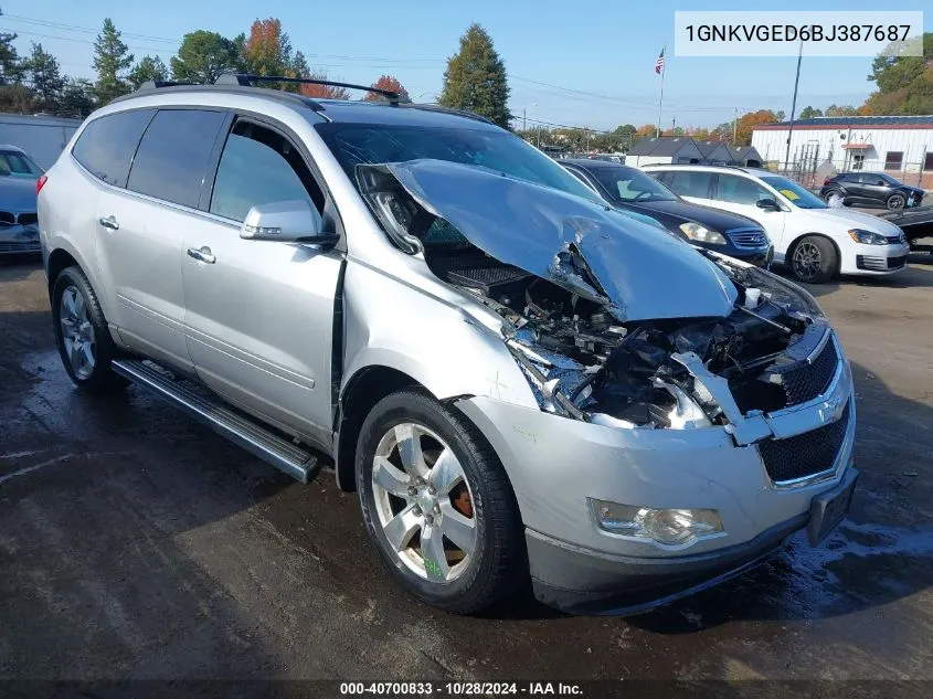 2011 Chevrolet Traverse 1Lt VIN: 1GNKVGED6BJ387687 Lot: 40700833