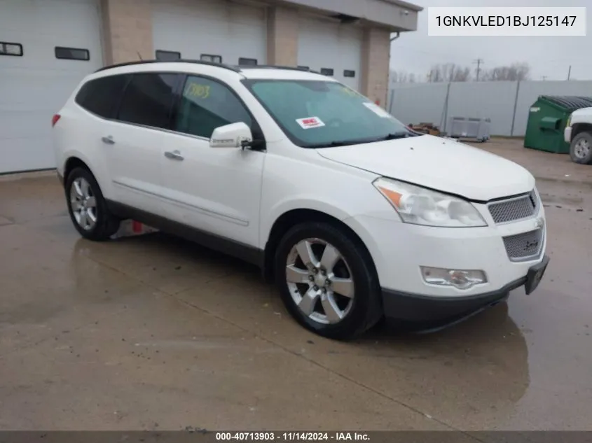 2011 Chevrolet Traverse Ltz VIN: 1GNKVLED1BJ125147 Lot: 40713903