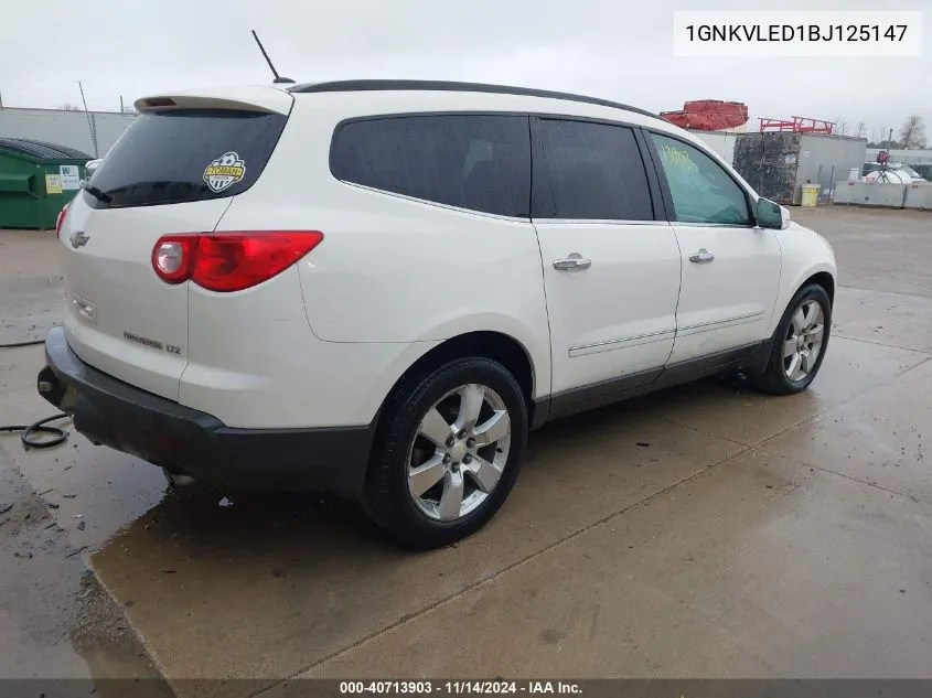 2011 Chevrolet Traverse Ltz VIN: 1GNKVLED1BJ125147 Lot: 40713903