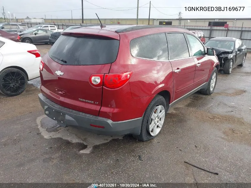 2011 Chevrolet Traverse 1Lt VIN: 1GNKRGED3BJ169677 Lot: 40733261