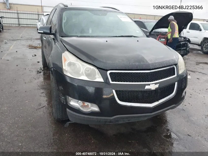 2011 Chevrolet Traverse 1Lt VIN: 1GNKRGED4BJ225366 Lot: 40748072