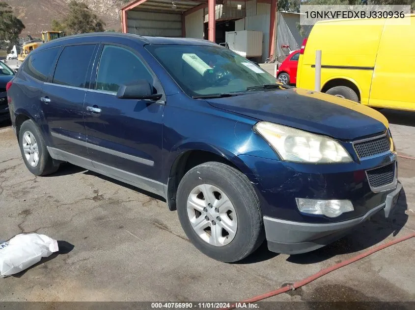 2011 Chevrolet Traverse Ls VIN: 1GNKVFEDXBJ330936 Lot: 40756990