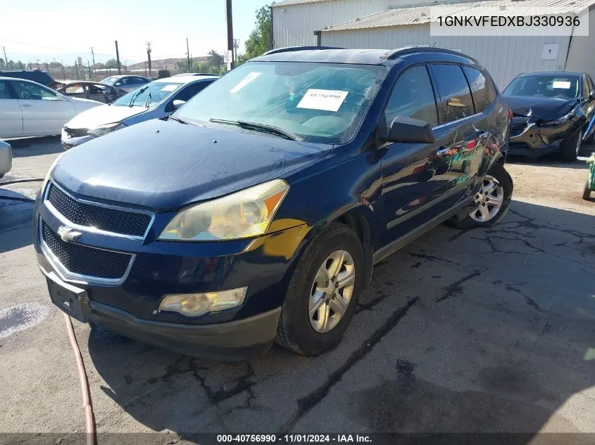 2011 Chevrolet Traverse Ls VIN: 1GNKVFEDXBJ330936 Lot: 40756990