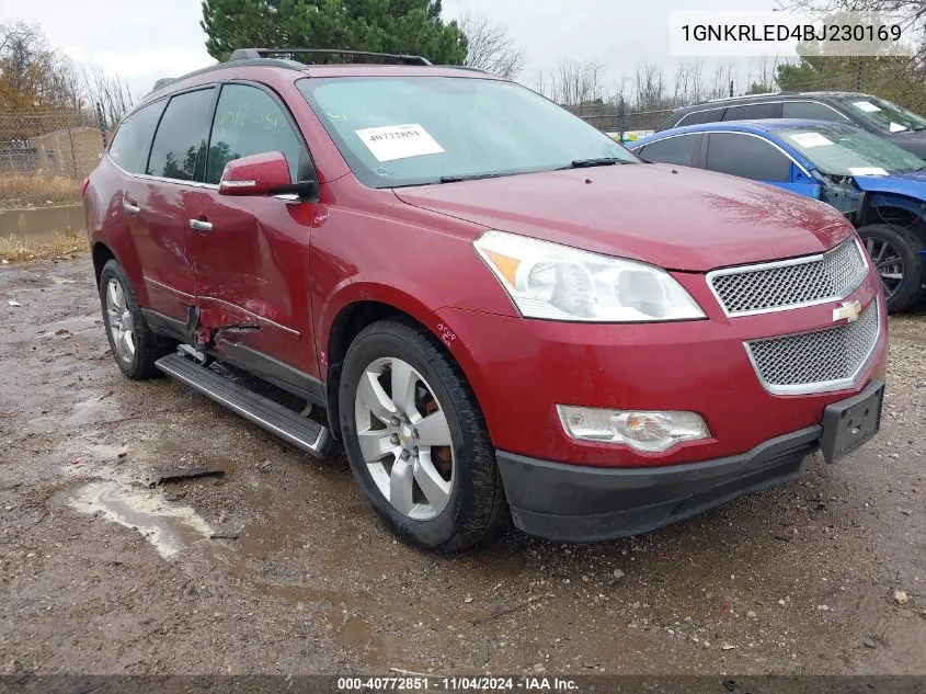 2011 Chevrolet Traverse Ltz VIN: 1GNKRLED4BJ230169 Lot: 40772851