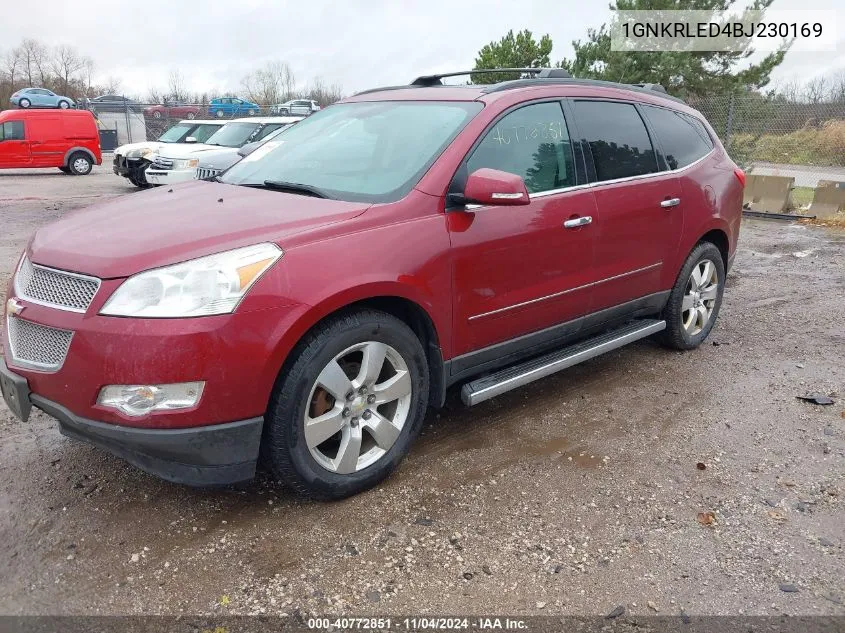 2011 Chevrolet Traverse Ltz VIN: 1GNKRLED4BJ230169 Lot: 40772851