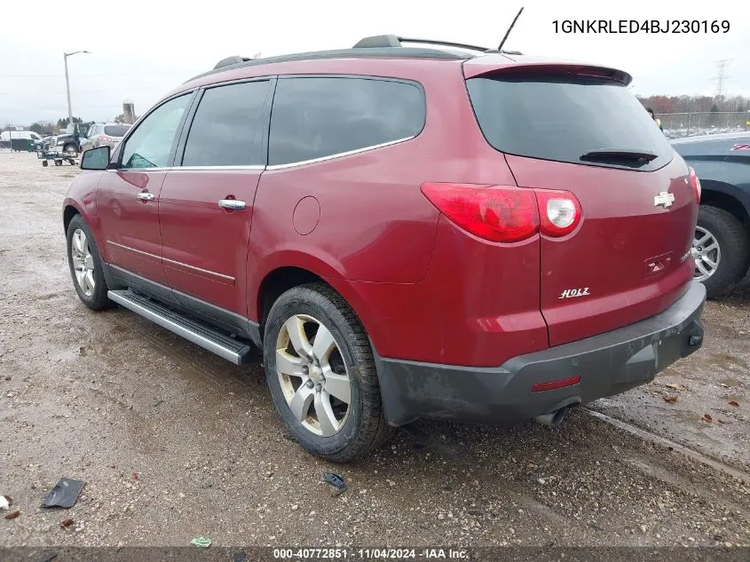 2011 Chevrolet Traverse Ltz VIN: 1GNKRLED4BJ230169 Lot: 40772851