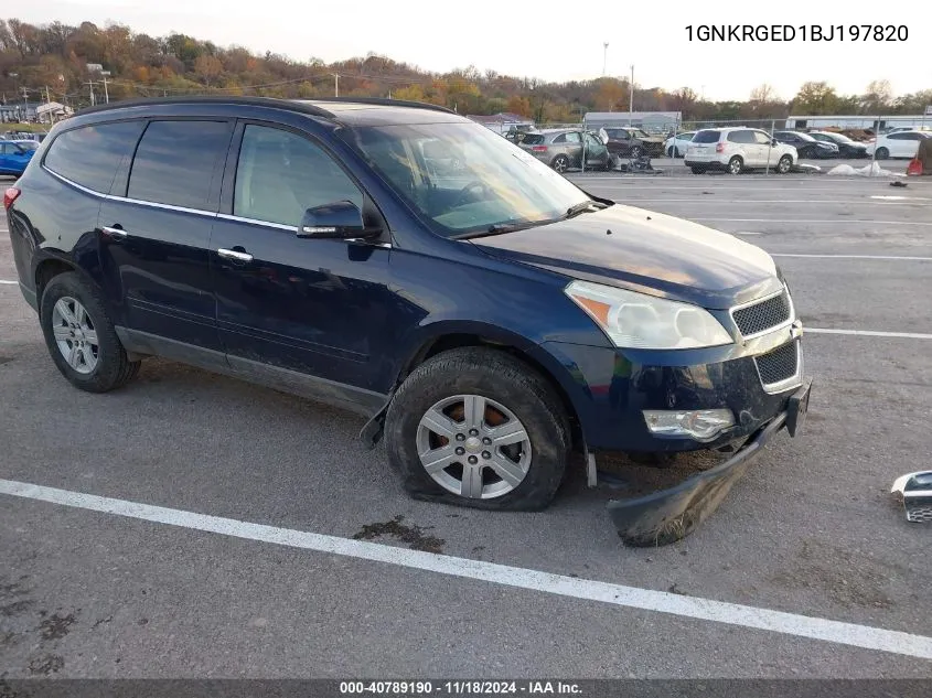 2011 Chevrolet Traverse 1Lt VIN: 1GNKRGED1BJ197820 Lot: 40789190