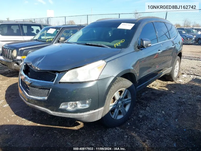 2011 Chevrolet Traverse 1Lt VIN: 1GNKRGED8BJ162742 Lot: 40817933