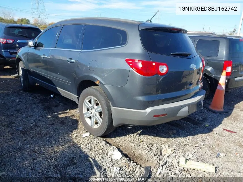 2011 Chevrolet Traverse 1Lt VIN: 1GNKRGED8BJ162742 Lot: 40817933