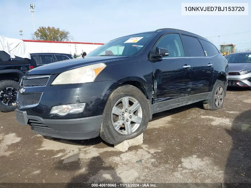 1GNKVJED7BJ153720 2011 Chevrolet Traverse 2Lt