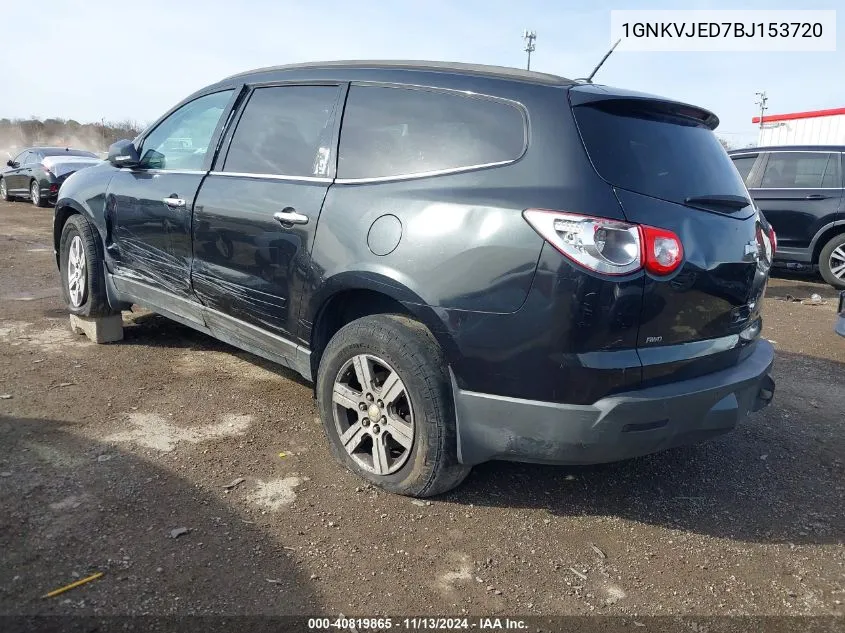 1GNKVJED7BJ153720 2011 Chevrolet Traverse 2Lt