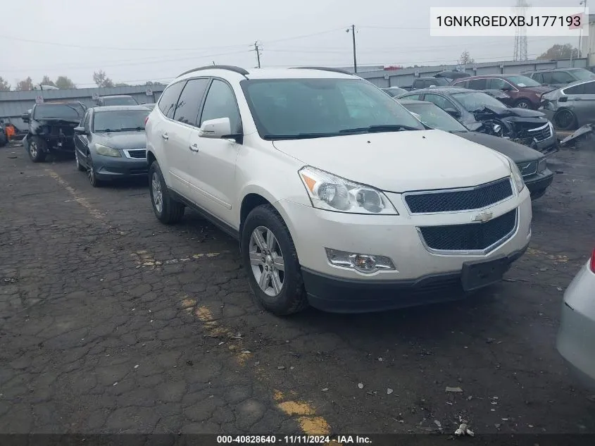 2011 Chevrolet Traverse 1Lt VIN: 1GNKRGEDXBJ177193 Lot: 40828640