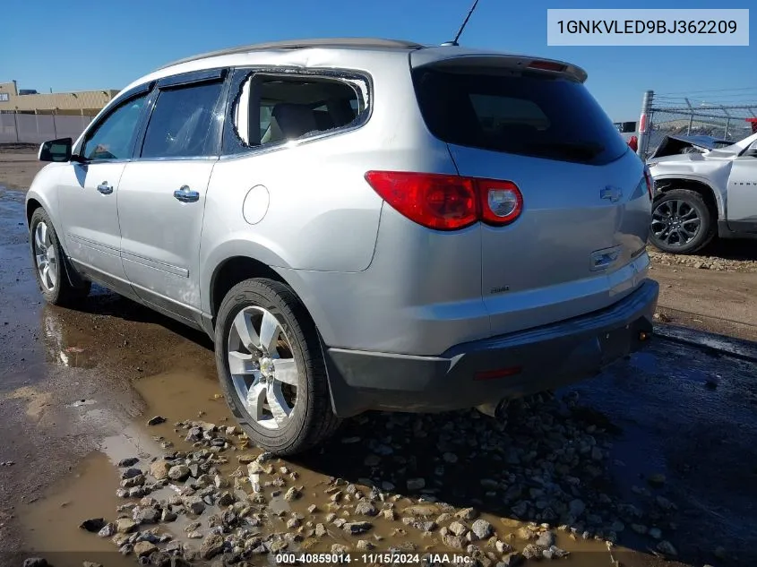 2011 Chevrolet Traverse Ltz VIN: 1GNKVLED9BJ362209 Lot: 40859014