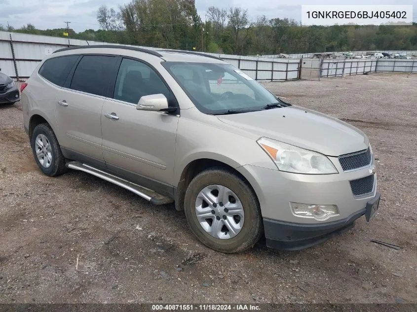 2011 Chevrolet Traverse 1Lt VIN: 1GNKRGED6BJ405402 Lot: 40871551