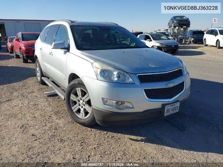 2011 Chevrolet Traverse 1Lt VIN: 1GNKVGED8BJ363228 Lot: 40893757