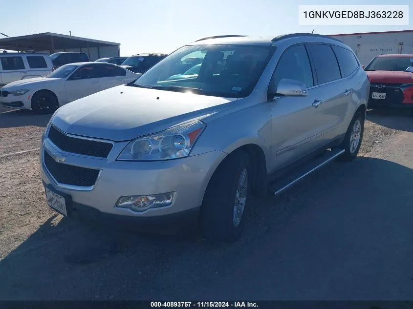 2011 Chevrolet Traverse 1Lt VIN: 1GNKVGED8BJ363228 Lot: 40893757