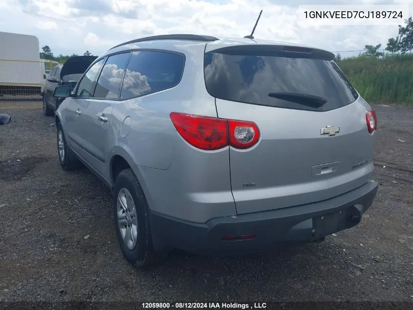 1GNKVEED7CJ189724 2012 Chevrolet Traverse