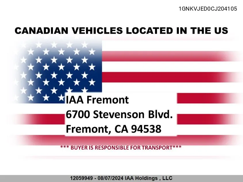 2012 Chevrolet Traverse VIN: 1GNKVJED0CJ204105 Lot: 12059949