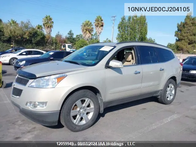 2012 Chevrolet Traverse VIN: 1GNKVJED0CJ204105 Lot: 12059949