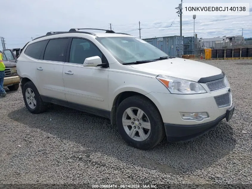 1GNKVGED8CJ140138 2012 Chevrolet Traverse 1Lt