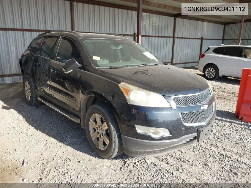 2012 Chevrolet Traverse 1Lt VIN: 1GNKRGED9CJ421112 Lot: 39709542